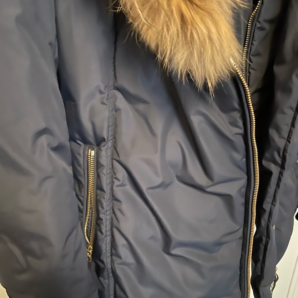 Mackage Navy down jacket with fur hood - Picture 4 of 6